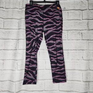 Loudmouth Animal Print Golf Stretch Pull On Leggings Pink Tarzan Medium